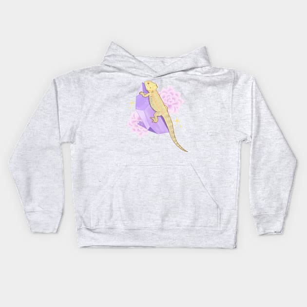 Bearded Dragon and Amethyst Kids Hoodie by starrypaige